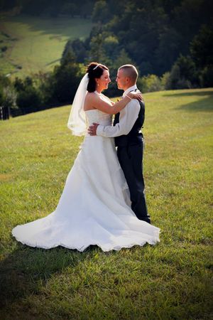 Bride & Groom Wedding Portrait taken at Selah Springs in Riner, Va.