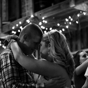 Black & White Bride & Groom Dancing Photo taken at Pleasant Hill Flower Farm in Max Meadows, Va.