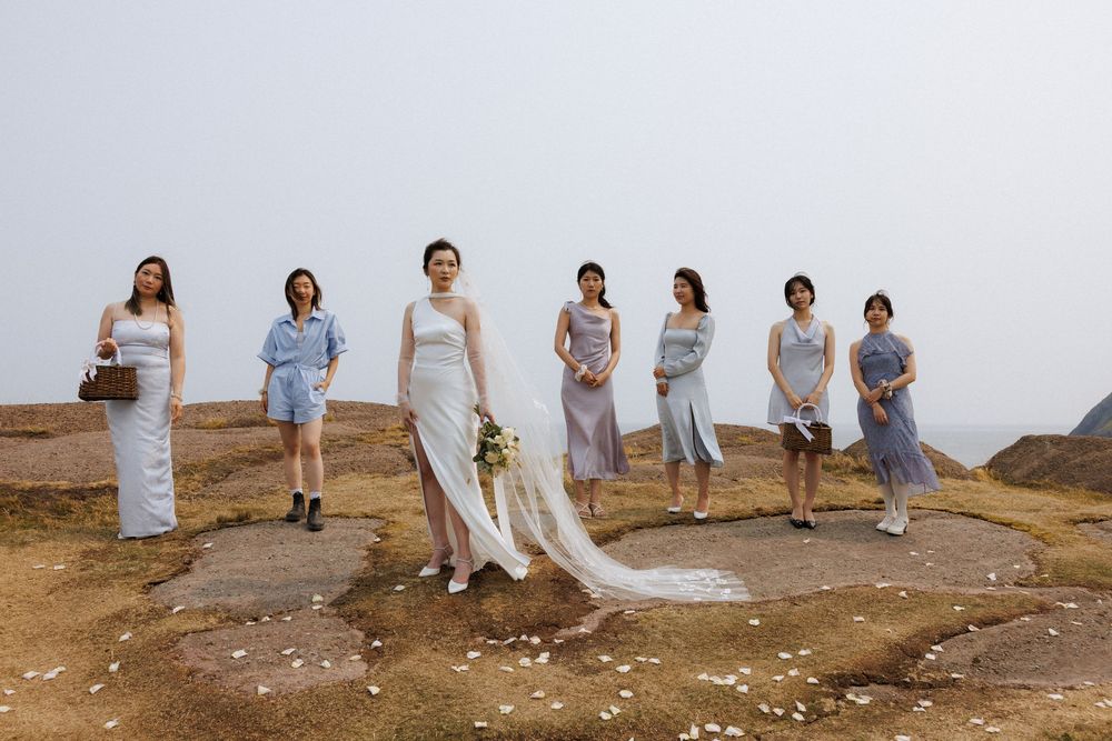 Elopement at Torbay Point captured by Newfoundland documentary style wedding photographer Kaitlyn yvette