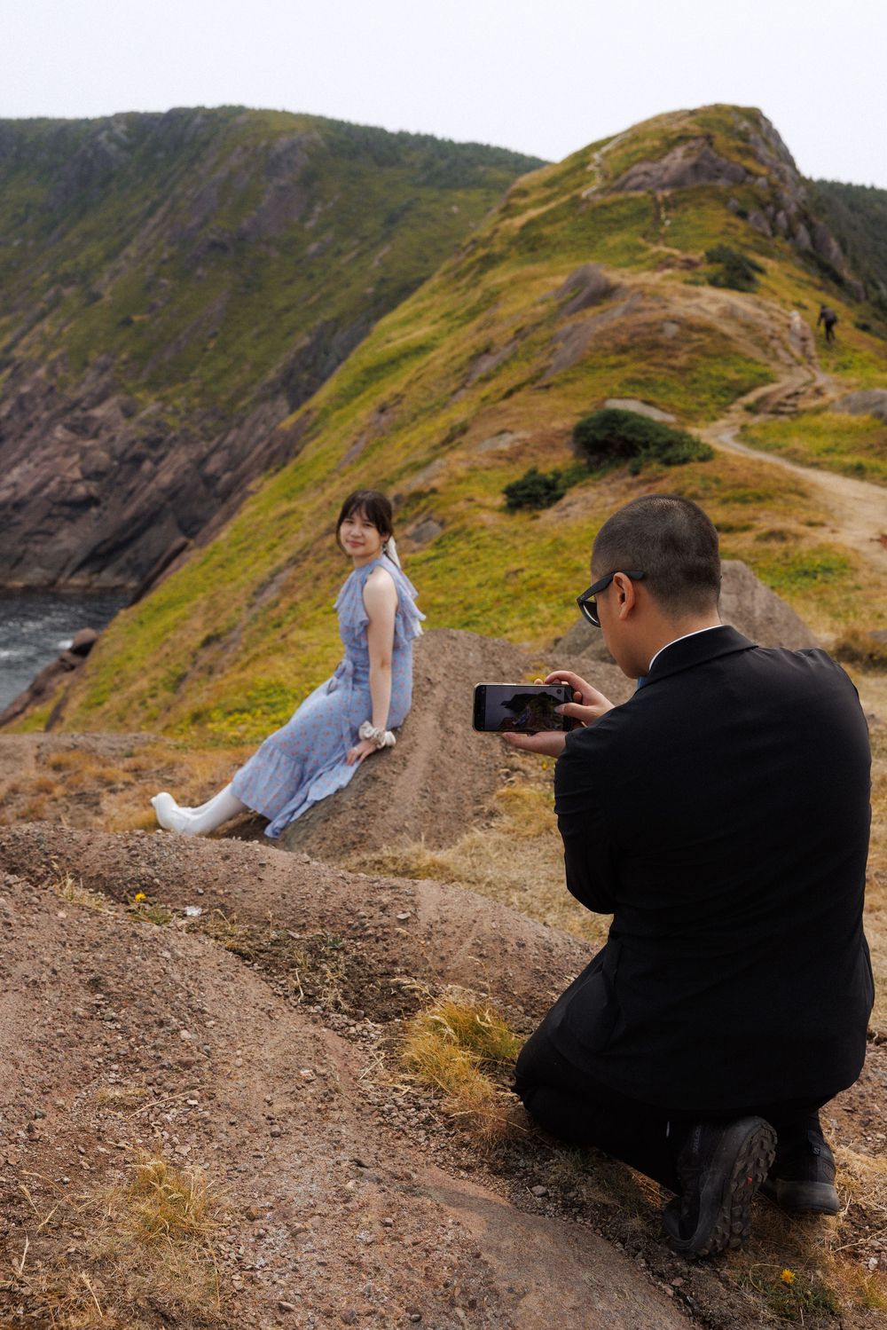 Elopement at Torbay Point captured by Newfoundland documentary style wedding photographer Kaitlyn yvette