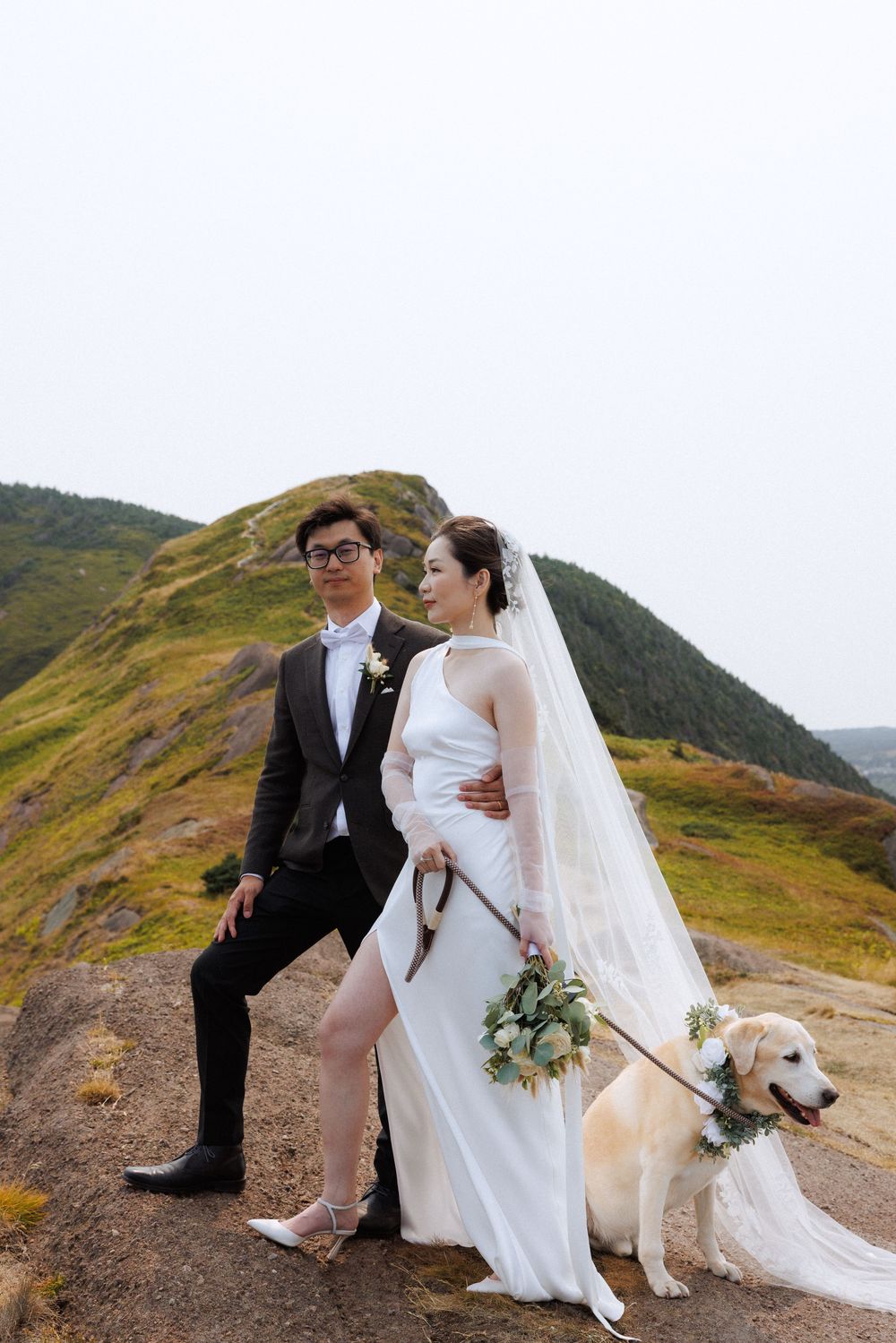 Elopement at Torbay Point captured by Newfoundland documentary style wedding photographer Kaitlyn yvette