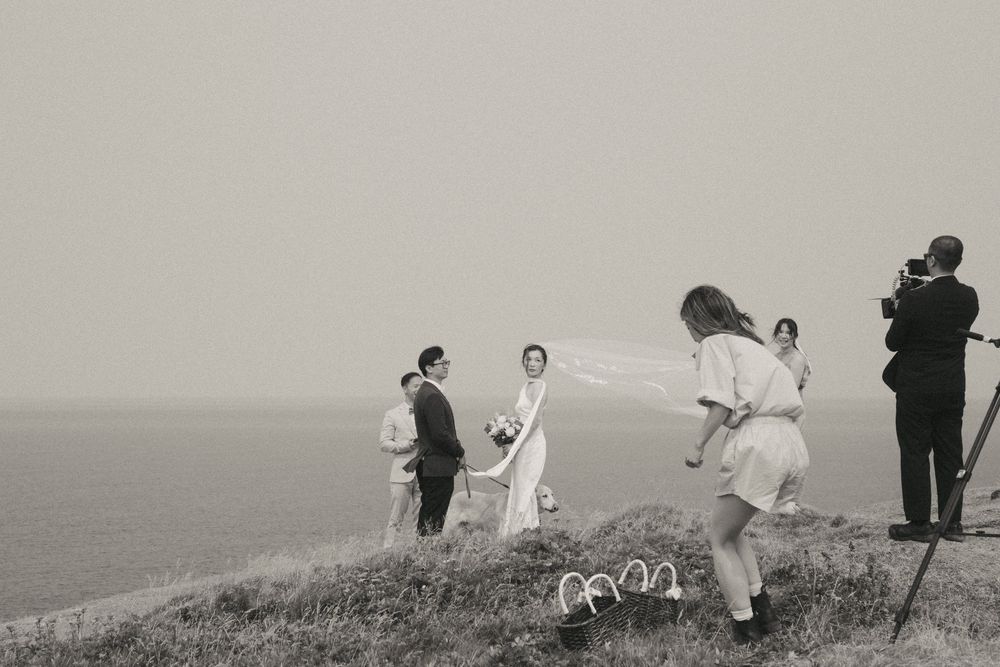 Elopement at Torbay Point captured by Newfoundland documentary style wedding photographer Kaitlyn yvette