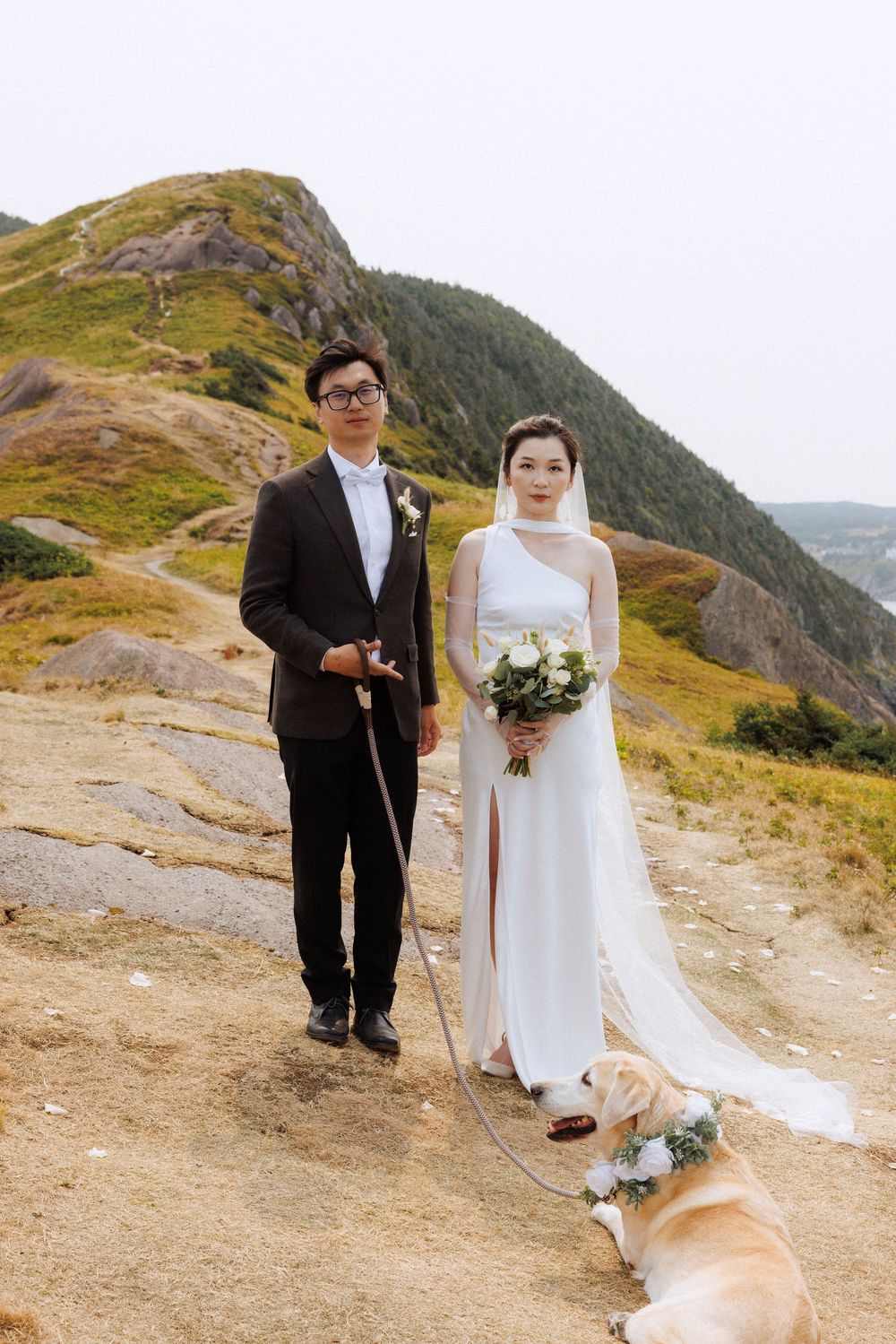 Elopement at Torbay Point captured by Newfoundland documentary style wedding photographer Kaitlyn yvette