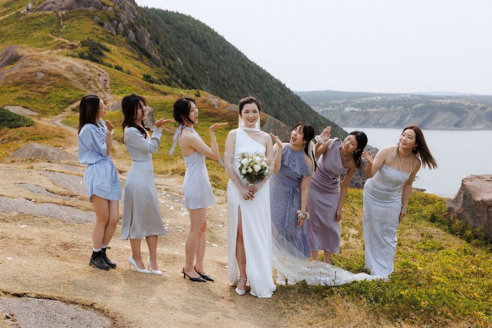 Elopement at Torbay Point captured by Newfoundland documentary style wedding photographer Kaitlyn yvette