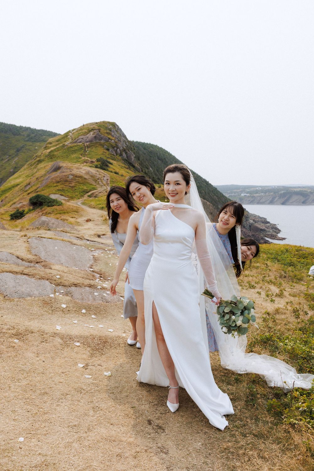 Elopement at Torbay Point captured by Newfoundland documentary style wedding photographer Kaitlyn yvette