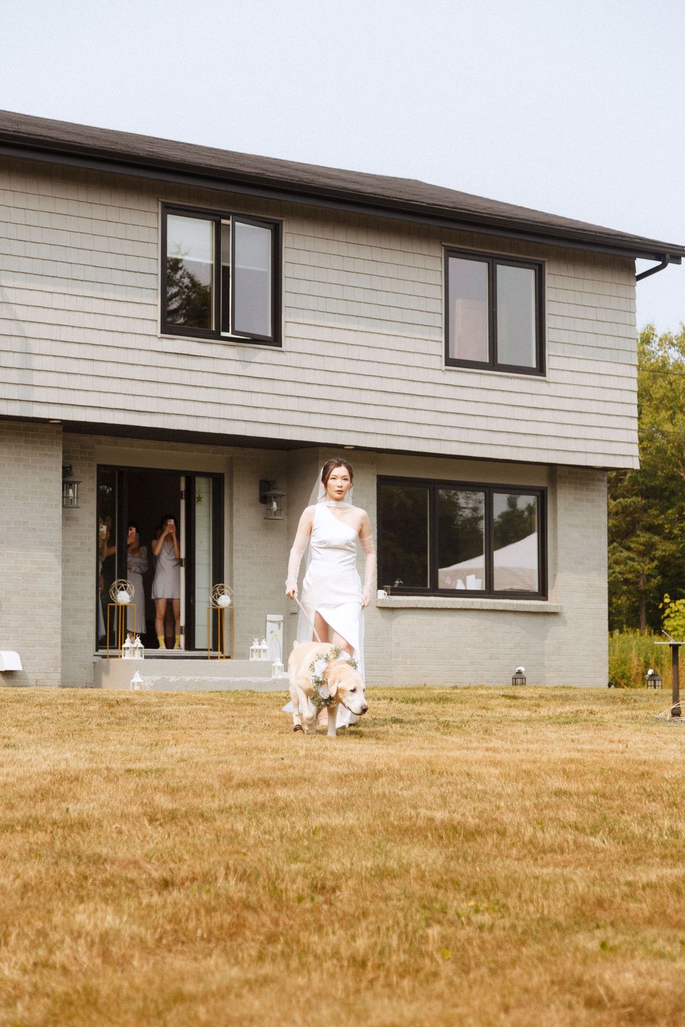 Wedding first look in Portugal Cove captured by Newfoundland documentary style wedding photographer Kaitlyn Yvette