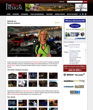Screenshot of automotive website featuring video player and navigation menu.