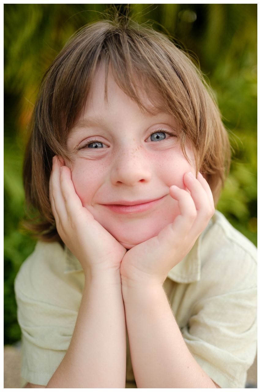 Close-up child portrait captured during a family photo session at St. Regis Punta Mita.