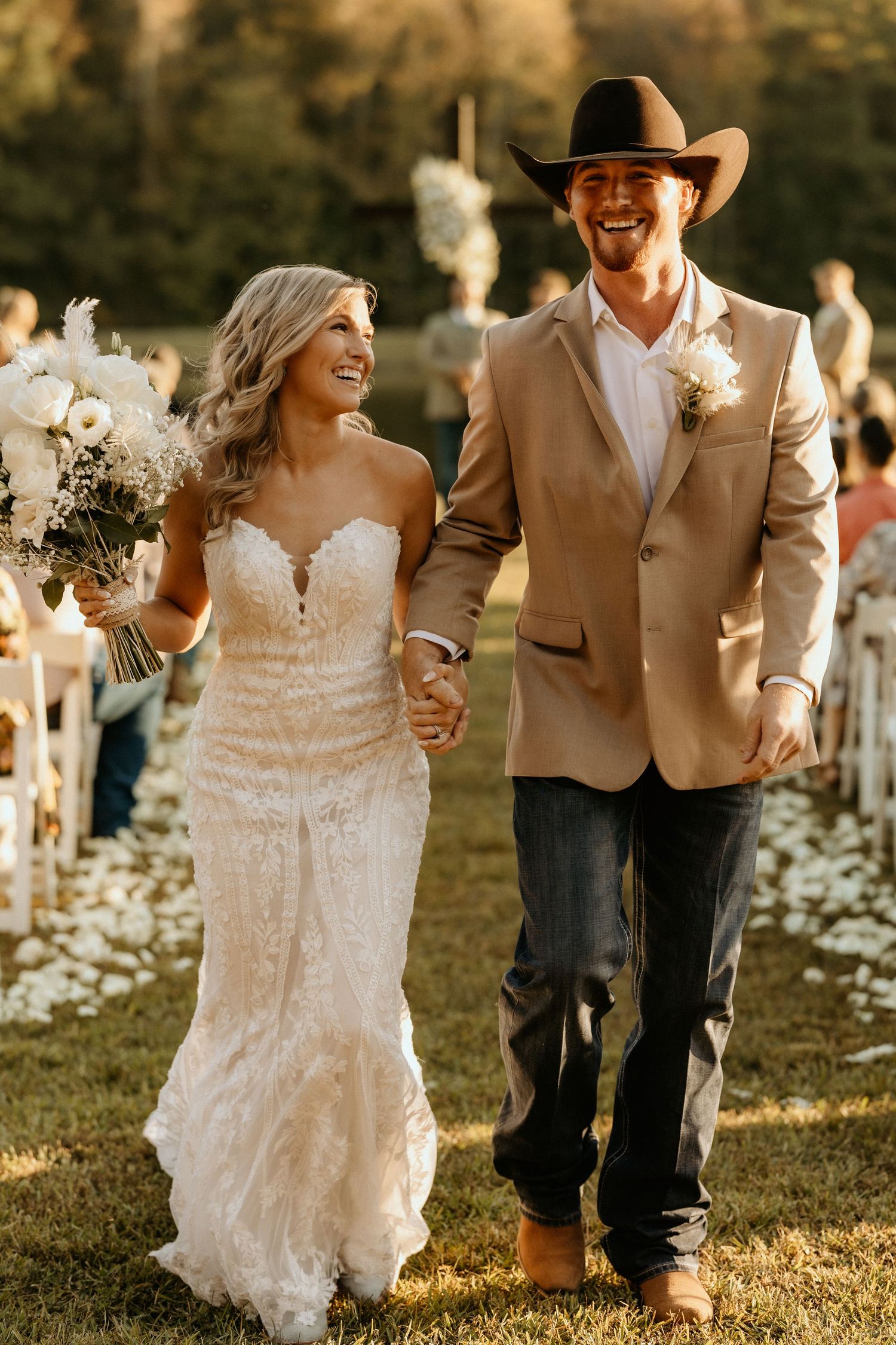 Photograph of a ceremony at a wedding in Senoia, Georgia