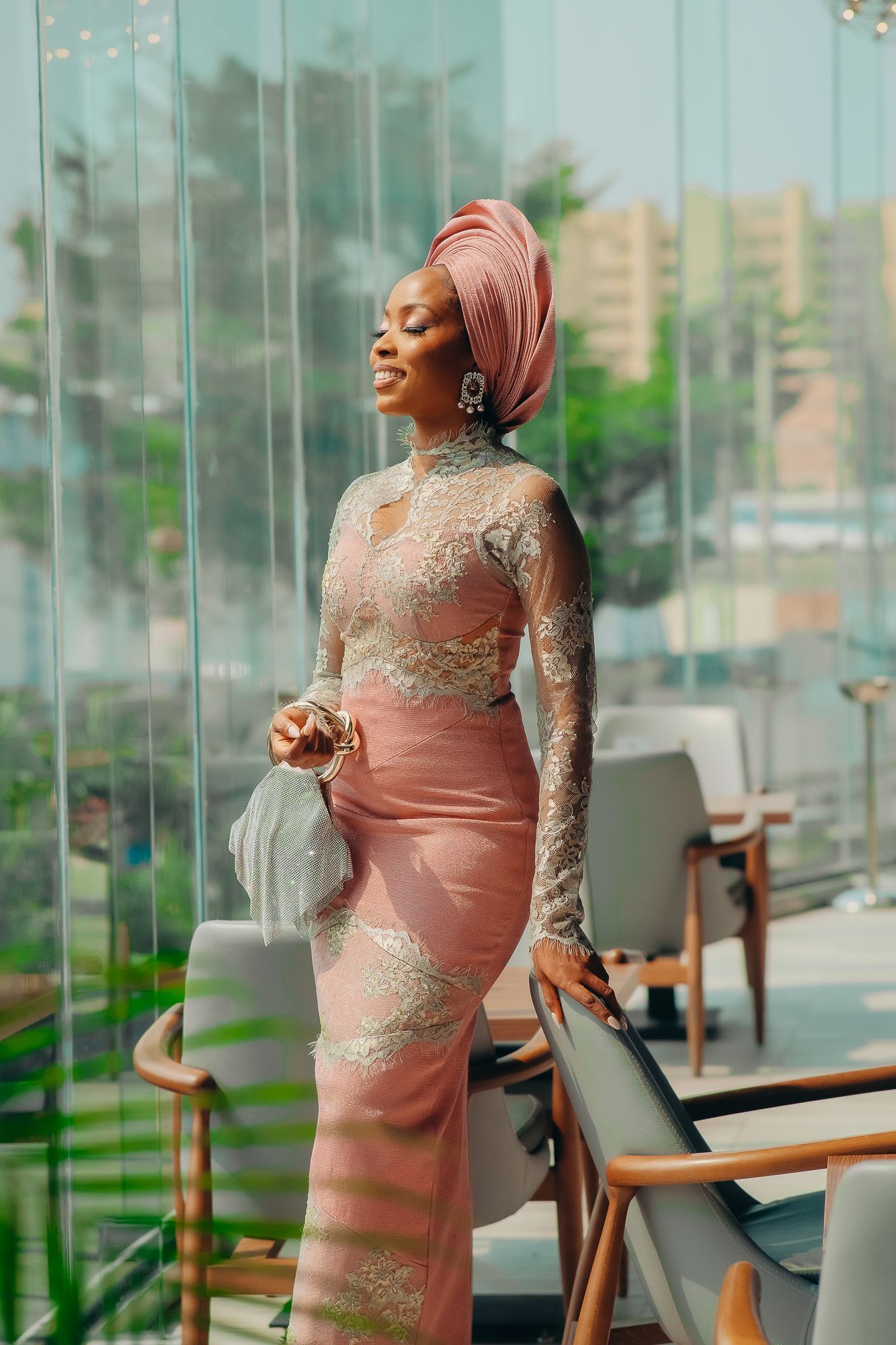 Lagos wedding photographer capturing a joyful couple's special day with vibrant colors and candid moments.