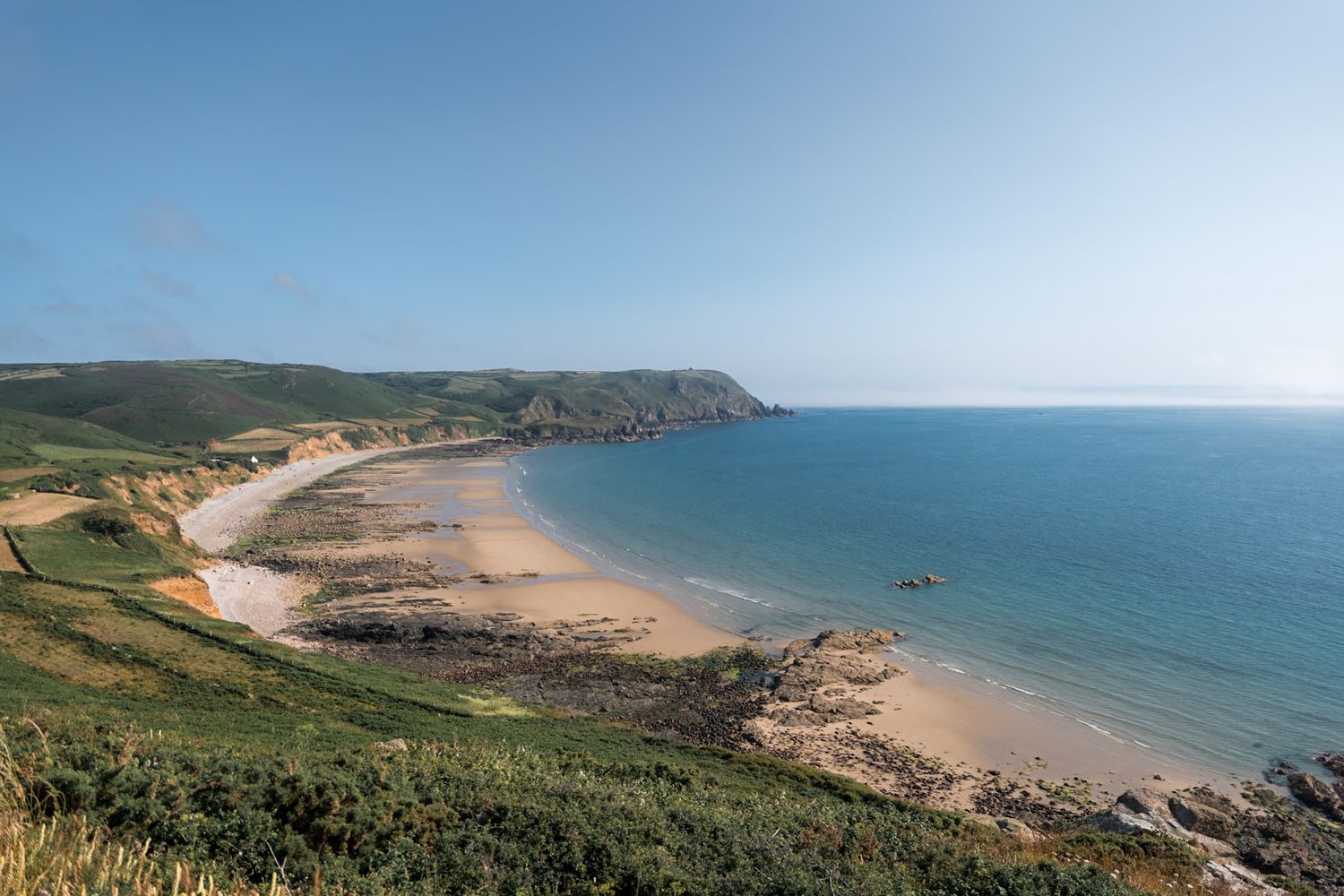Baie d'Ecalgrain dans le département de la Manche en Normandie - Cotentin.