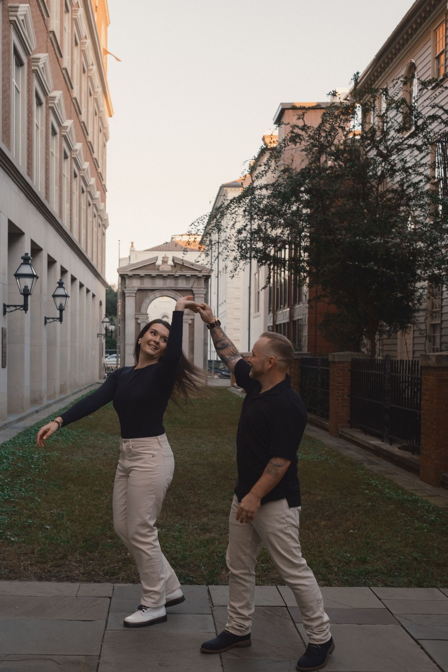 Downtown Charleston  Couples night session in park
