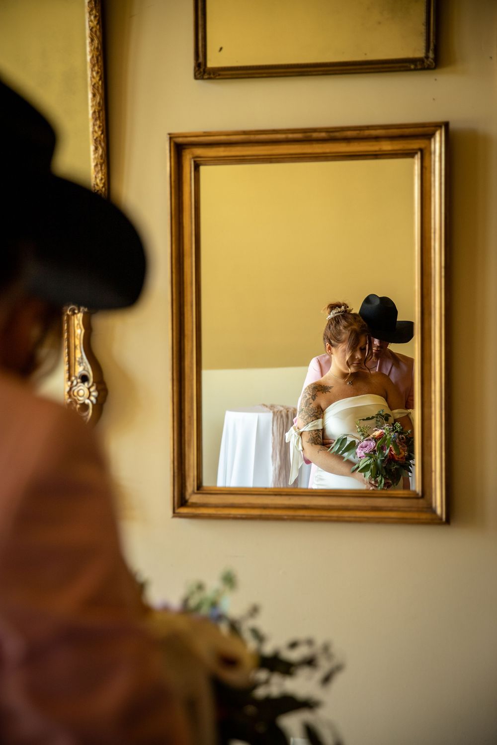 Bride and groom elopement portrait in Georgia