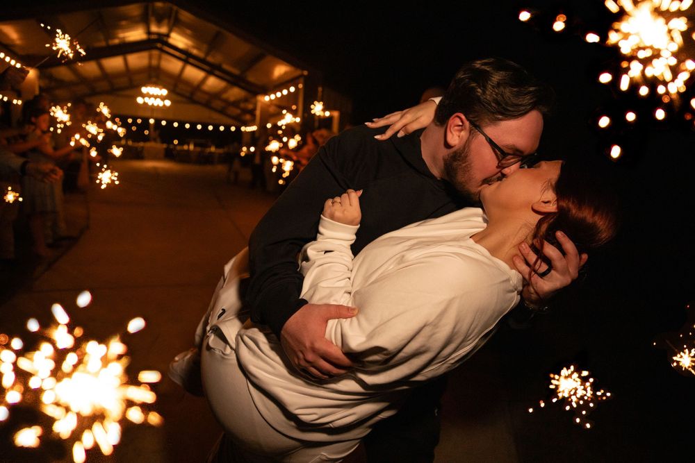 Sparkler exit with Bride and Groom