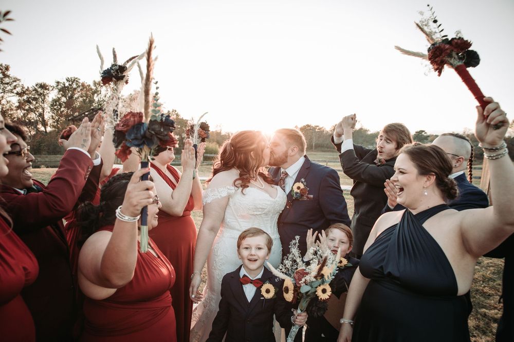 bride and groom family celebration photography