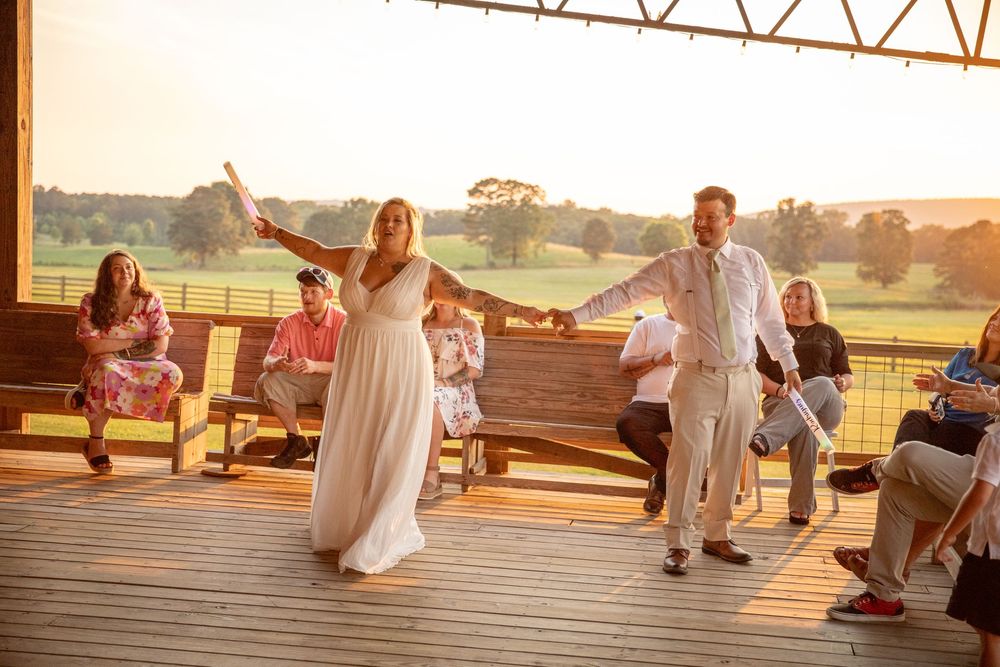 Wedding portrait of bride and groom at The Barn wedding Venue in Collinsville Alabama