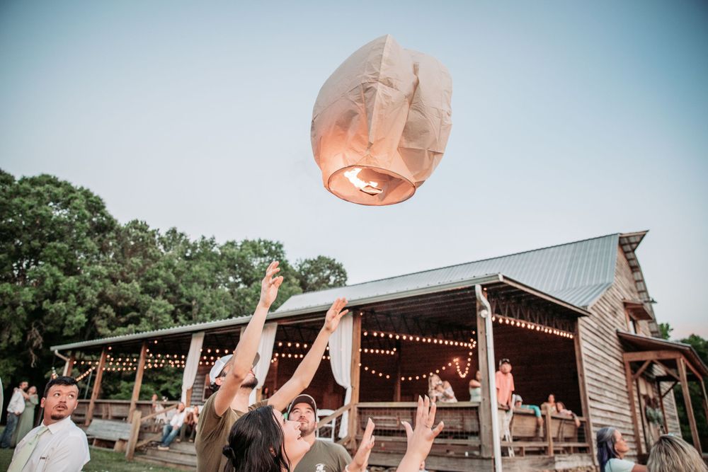 Balloon release at wedding in alabama