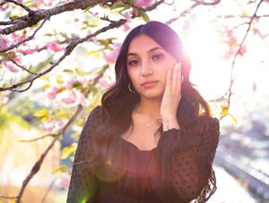 Senior session in golden hour at lake junaluska, NC