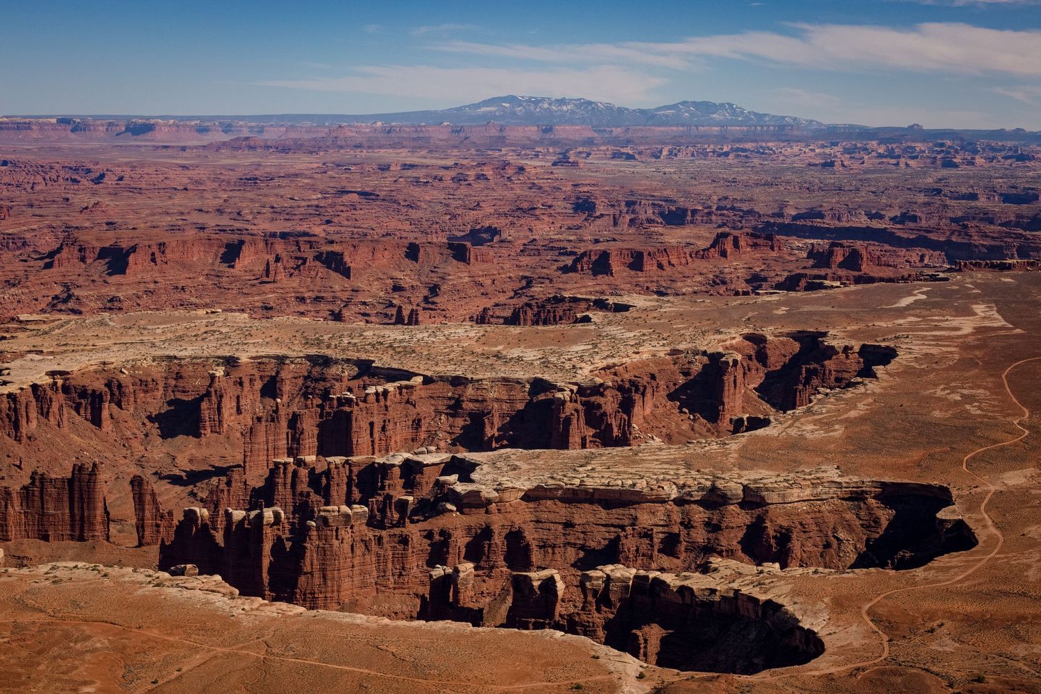 view of red rock from Canyonlands overlook Utah