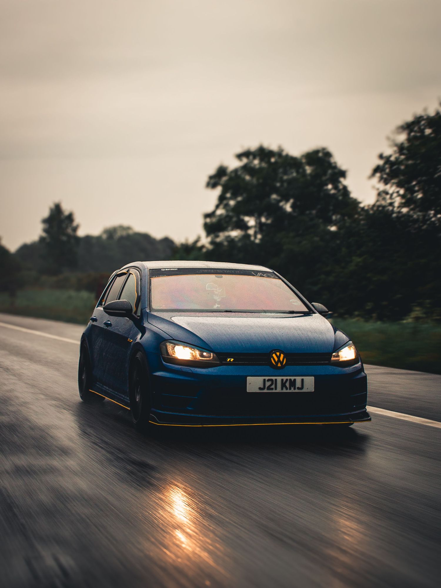 Rolling Shot of a Golf R