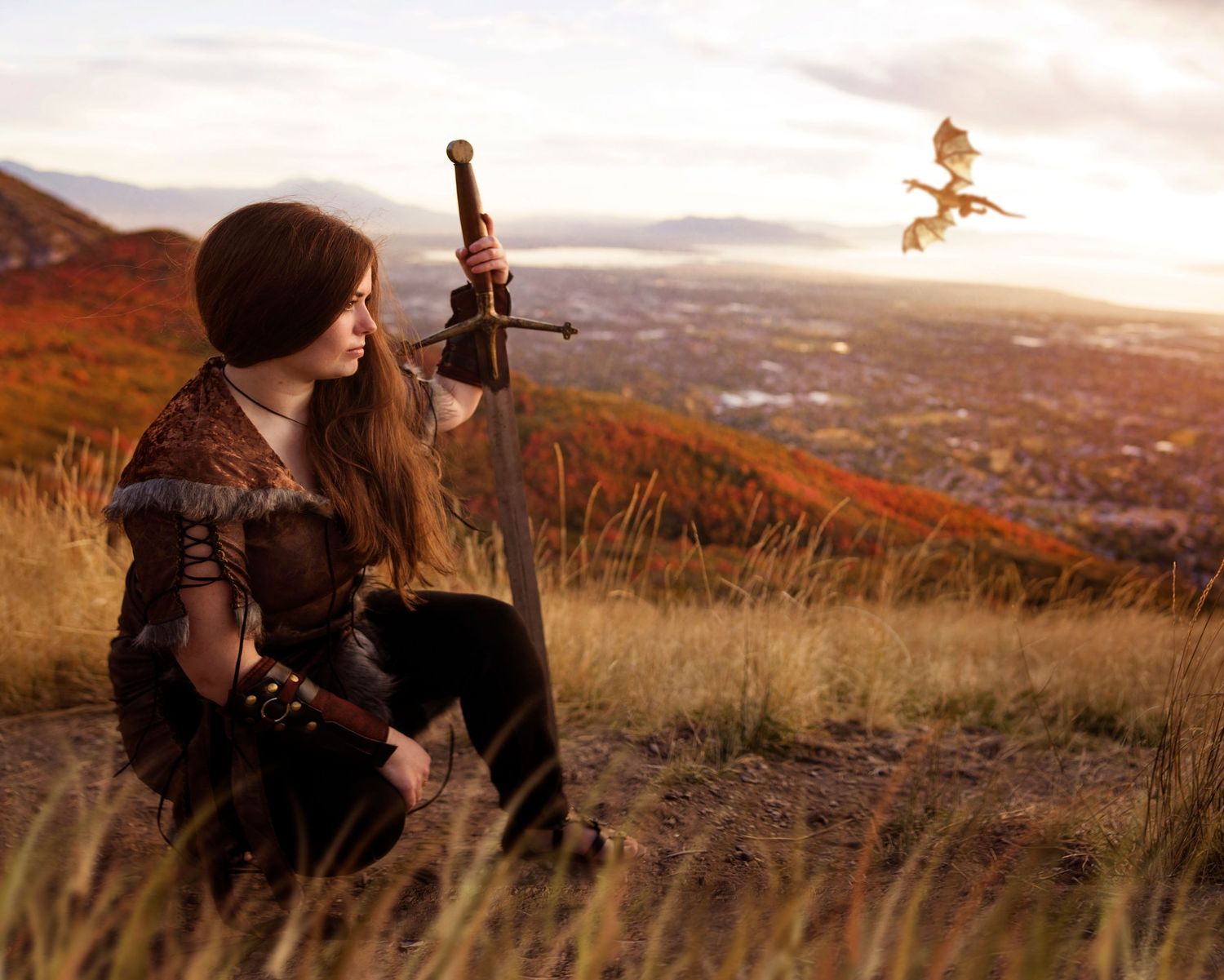 Kyhv Peak Provo Canyon Utah epic sword fantasy photoshoot dragon
