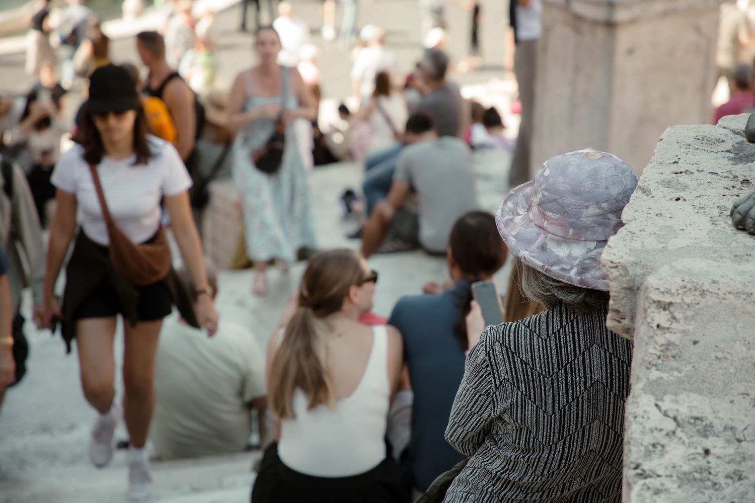 candid photography travel photography Rome summer Spanish Steps