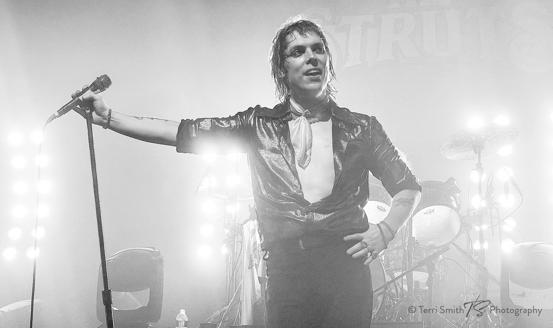 Luke Spiller, singer of The Struts, performs with The Struts at The Forum in Philadelphia, PA