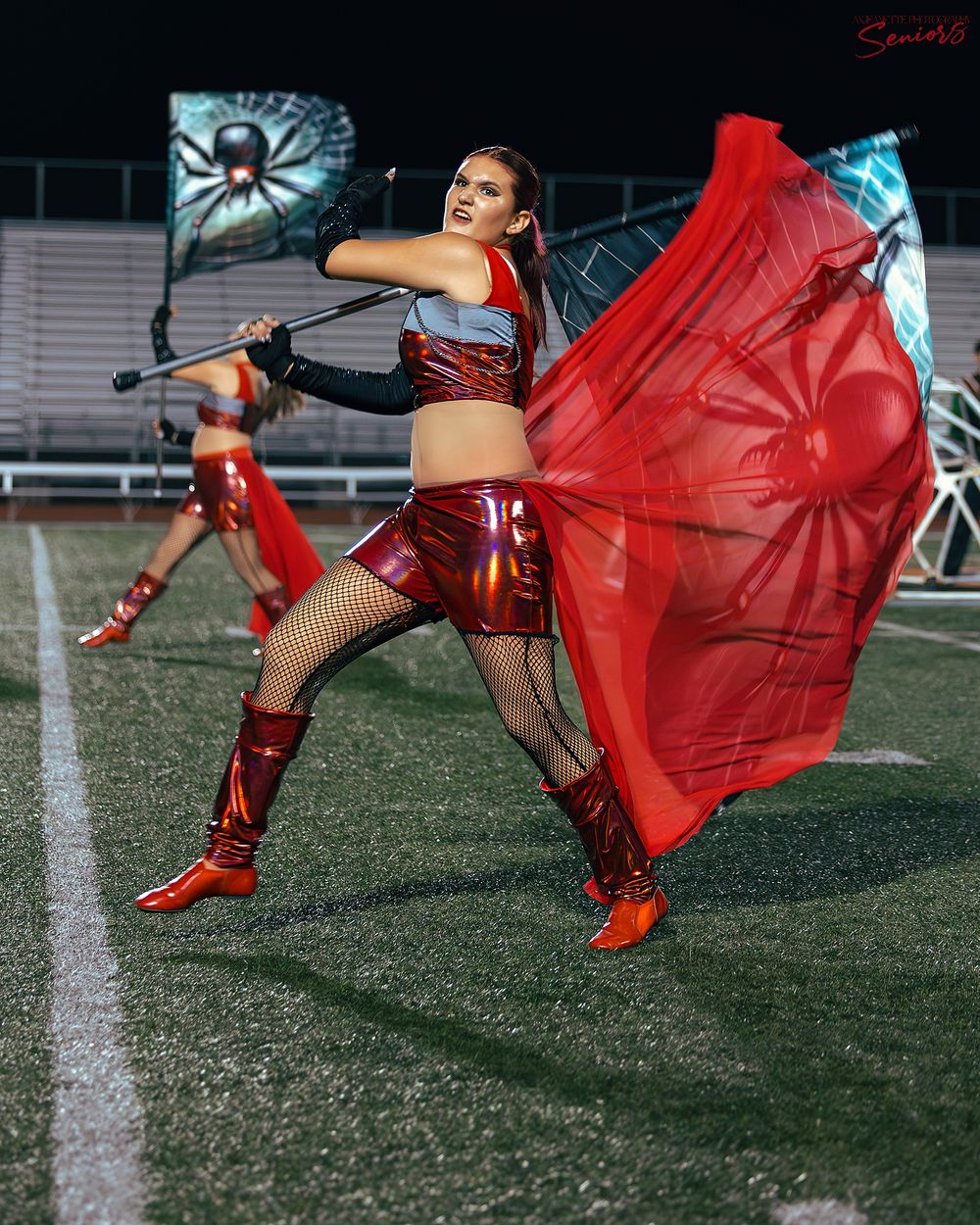 Phoenix AZMBA Marching Band Pictures senior BANNERS Anjeanette Photography High School AZ halftime performance photos