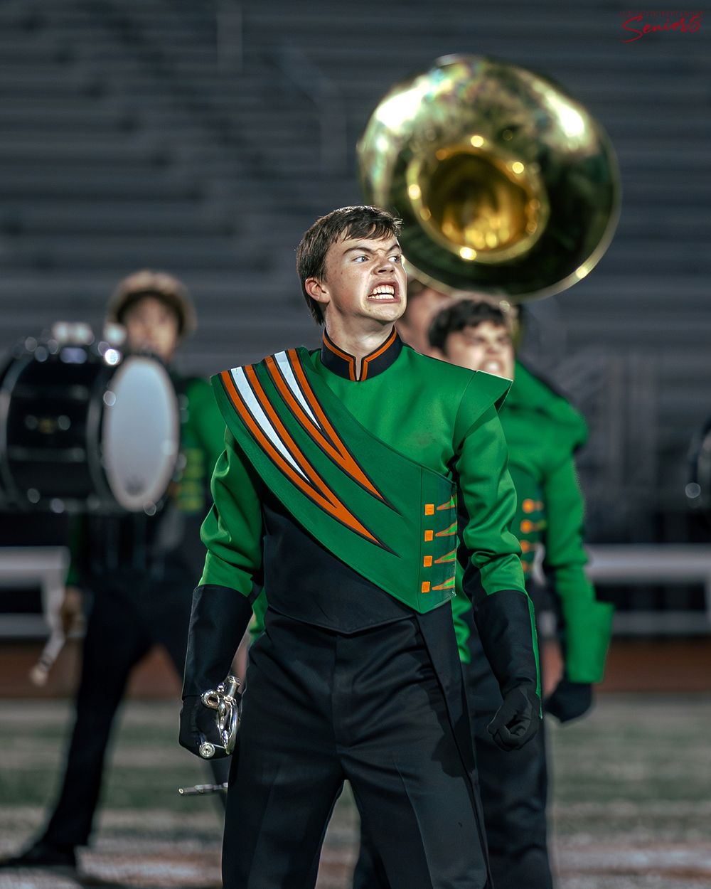 Phoenix AZMBA Marching Band Pictures senior BANNERS Anjeanette Photography High School AZ halftime performance photos