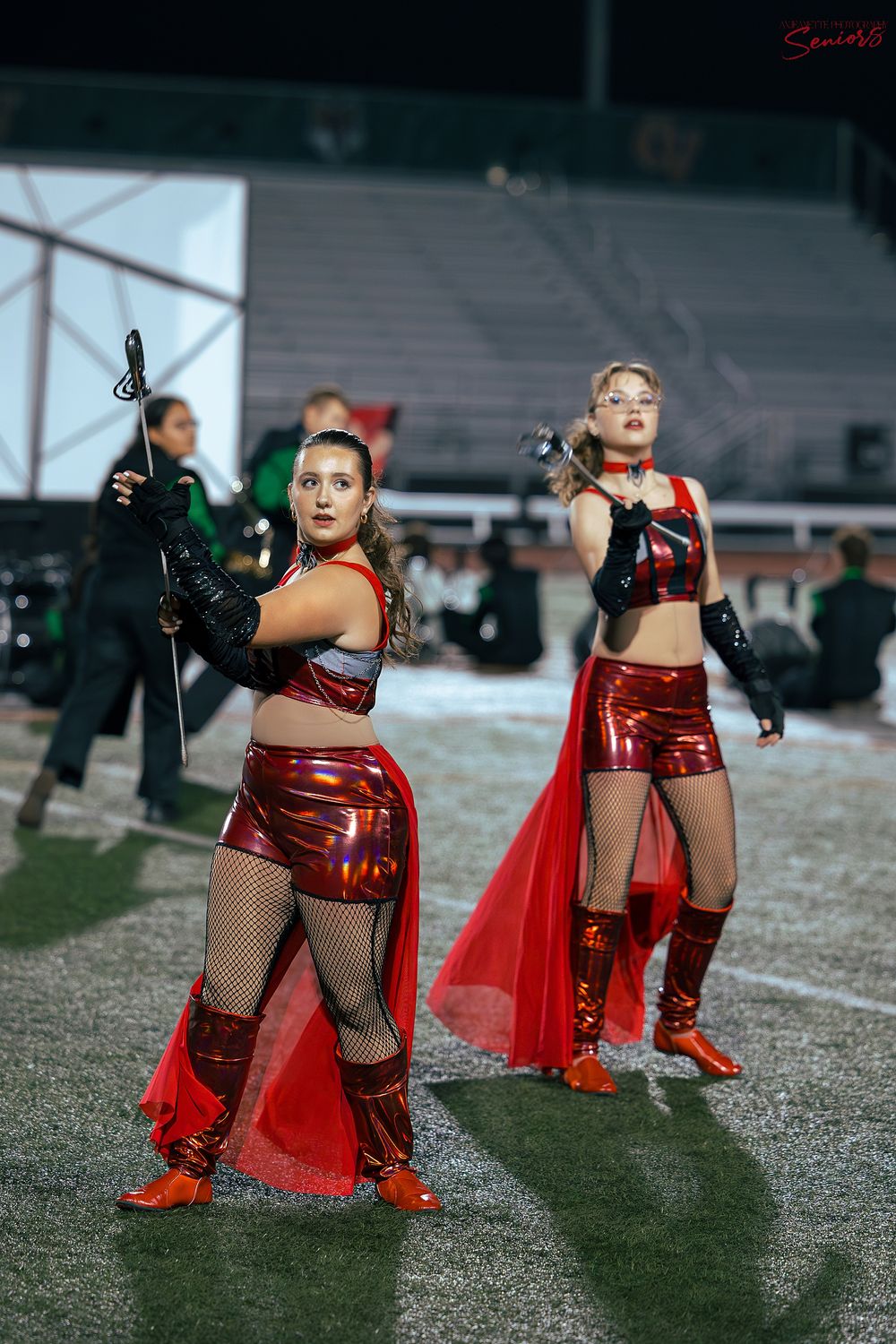 Phoenix AZMBA Marching Band Pictures senior BANNERS Anjeanette Photography High School AZ halftime performance photos