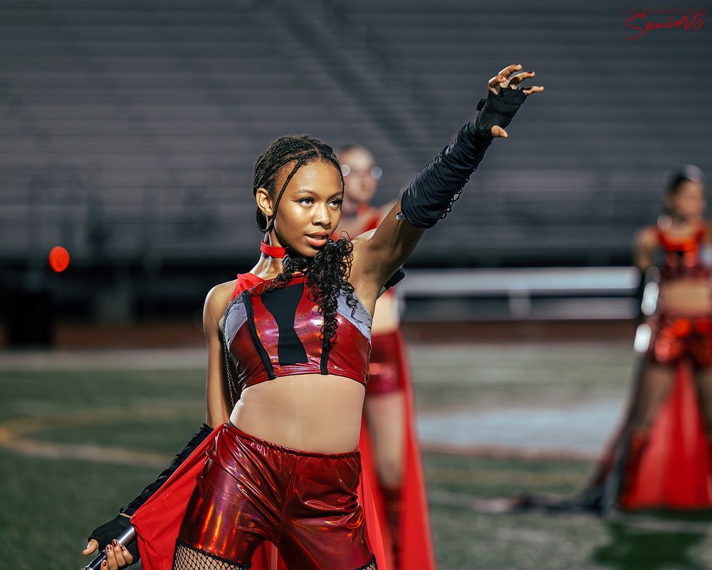 Phoenix AZMBA Marching Band Pictures senior BANNERS Anjeanette Photography High School AZ halftime performance photos