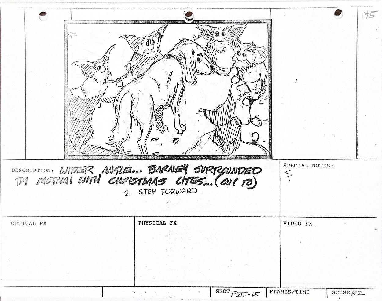 Barney and the mogwais storyboard