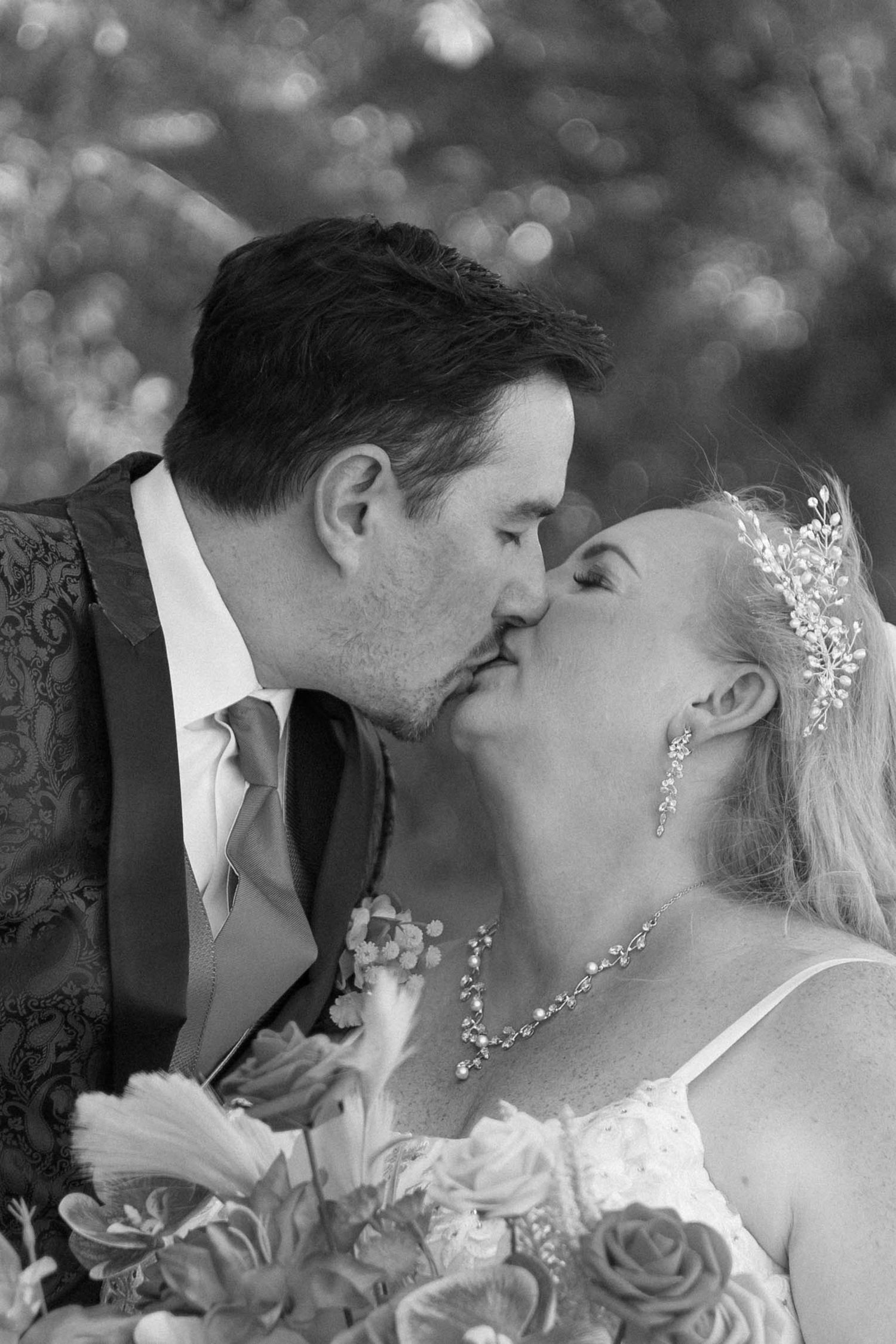 Bride and groom golden hour, lakeside, outdoor portraits in Chatham, Illinois