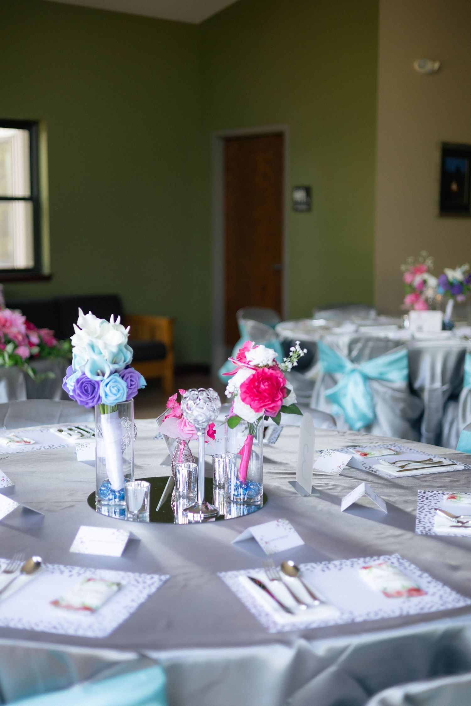 Wedding decor detail photos indoor reception Chatham, Illinois