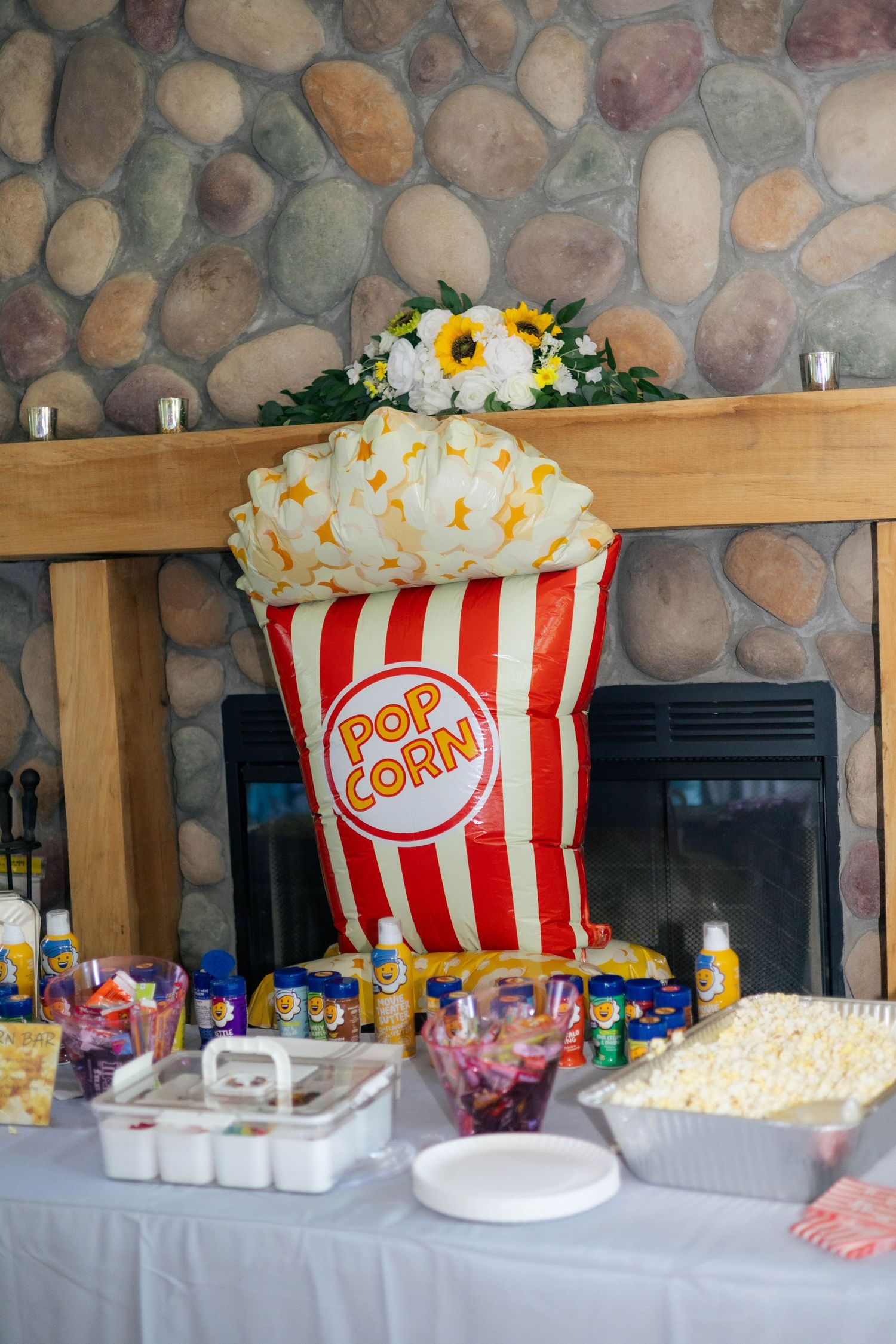 Indoor reception snack bar detail photos in Chatham, Illinois