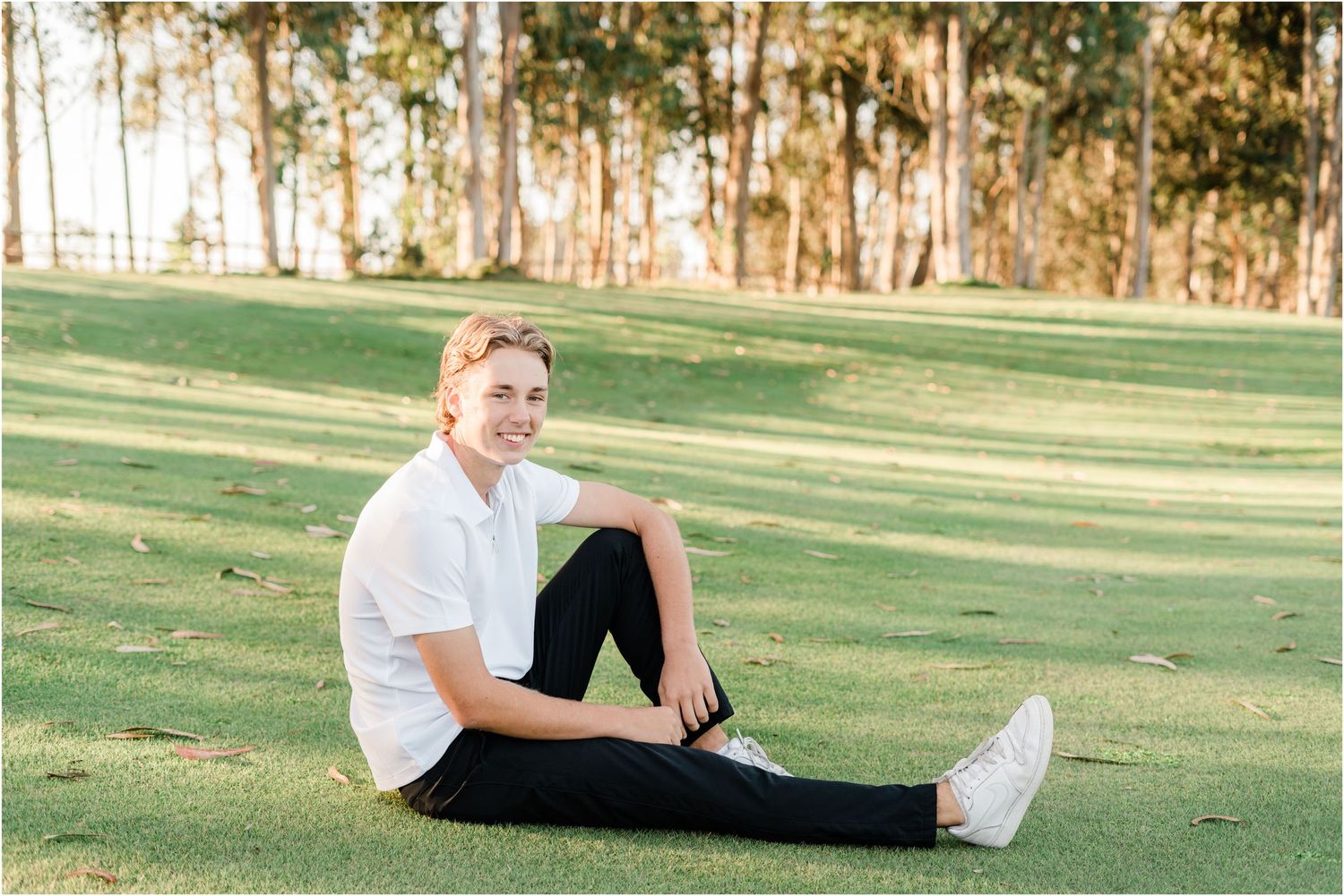 slo senior photographer | slo high senior photos | senior guy | golf course for senior photos | slo high athlete | senior photographer