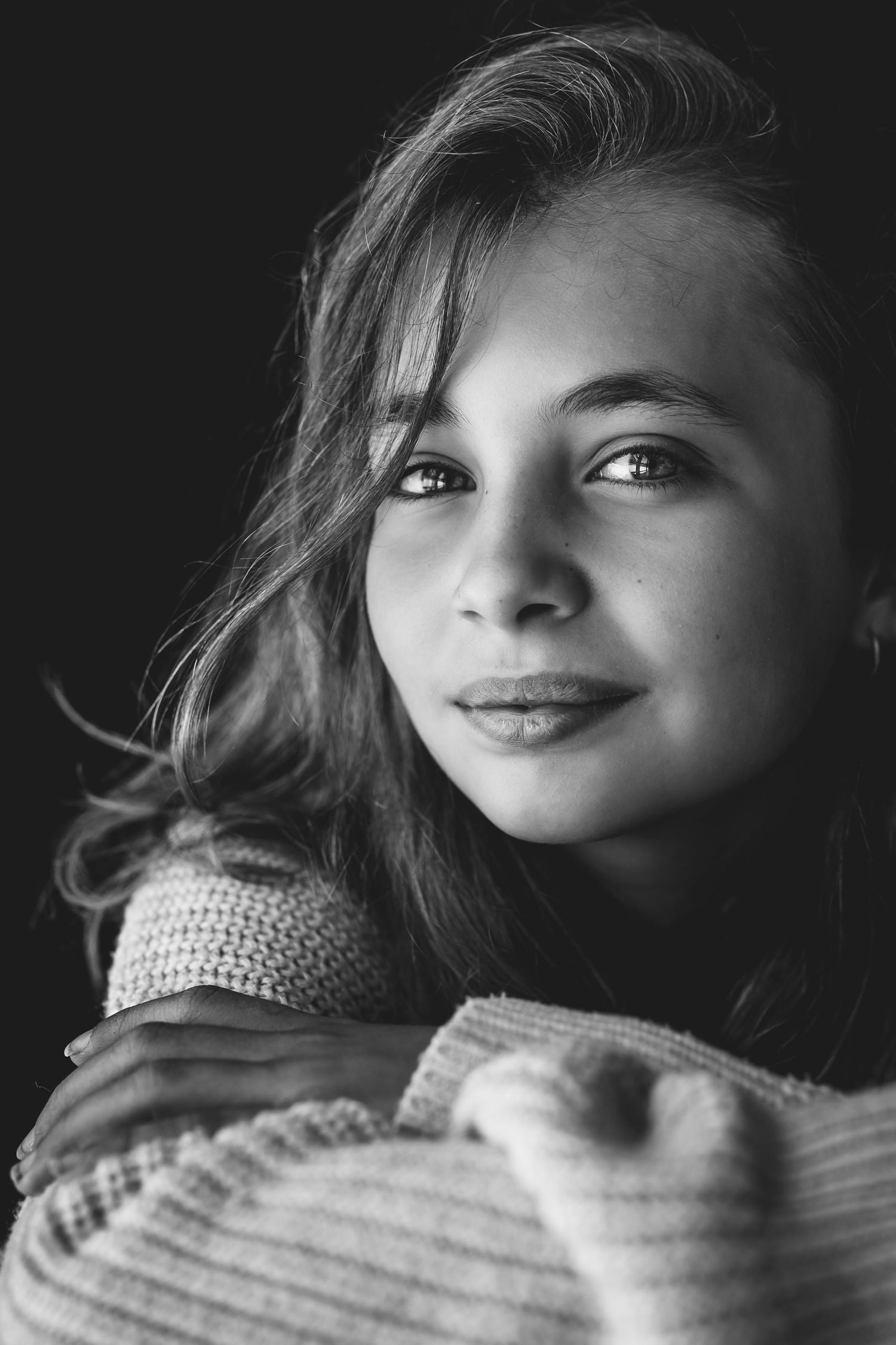 regard d'enfant en noir et blanc celine.s photography
