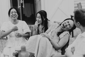 Natural candid moments during a Nymans Gardens wedding. Evening
