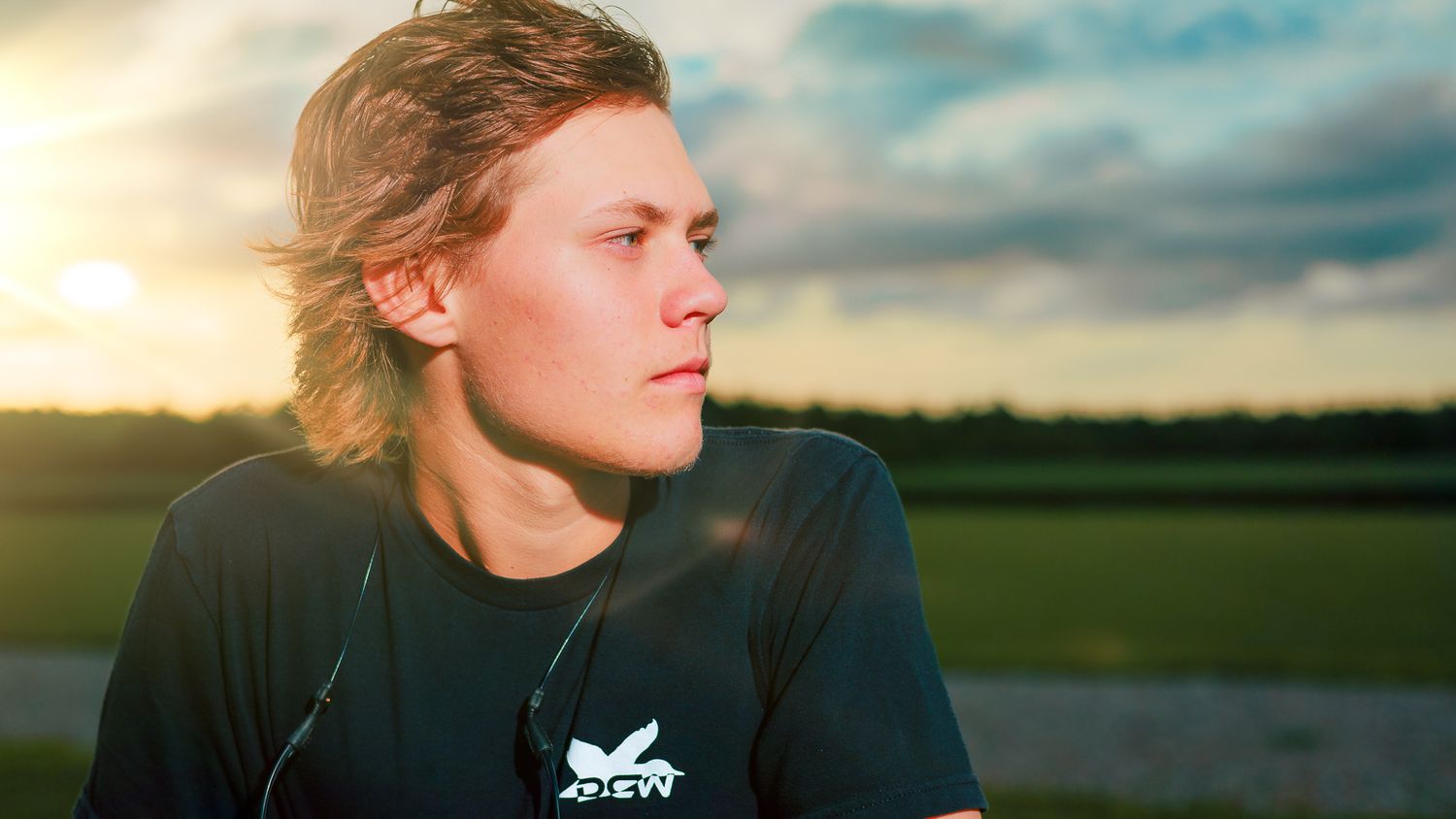 Sunset senior portrait landscape