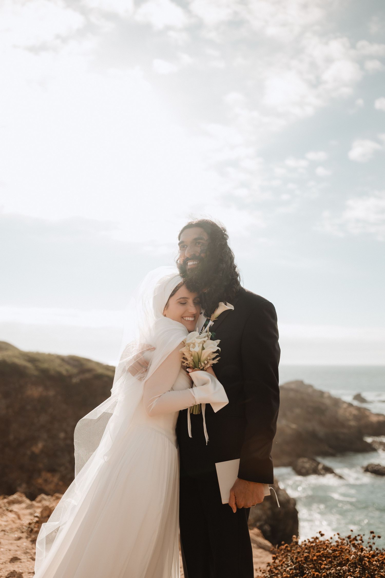 non traditional indian elopement in big sur