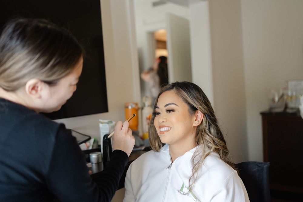 Bride getting ready photos at Estancia La Jolla Hotel & Spa