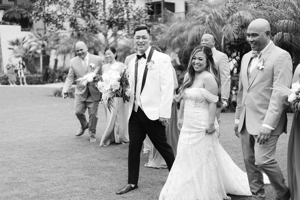 Wedding Party photos at Estancia La Jolla hotel & Spa