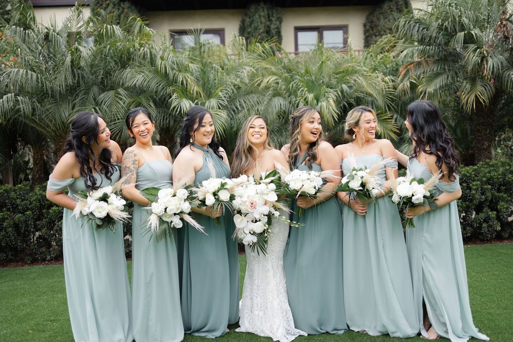 Wedding Party photos at Estancia La Jolla hotel & Spa