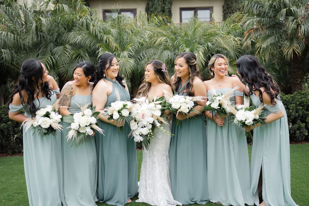 Wedding Party photos at Estancia La Jolla hotel & Spa