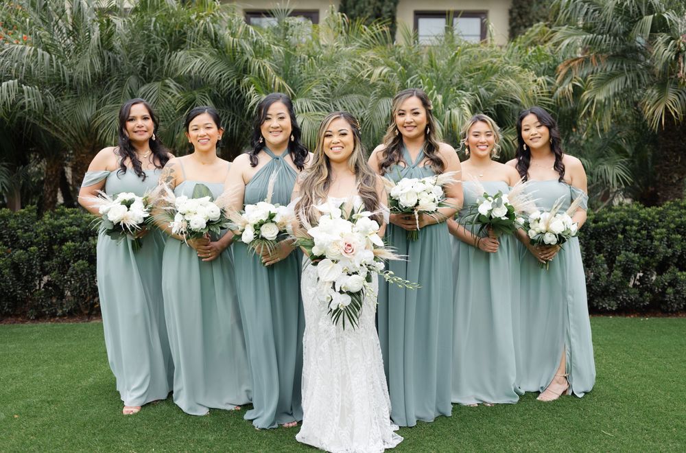 Wedding Party photos at Estancia La Jolla hotel & Spa