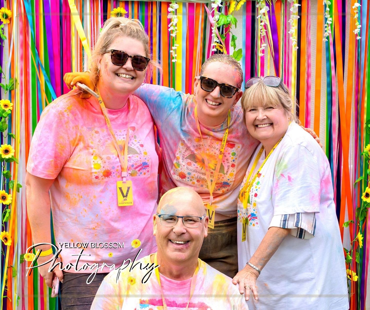Family portrait at Sunflower SEND Hub Colour Walk in Haverhill
