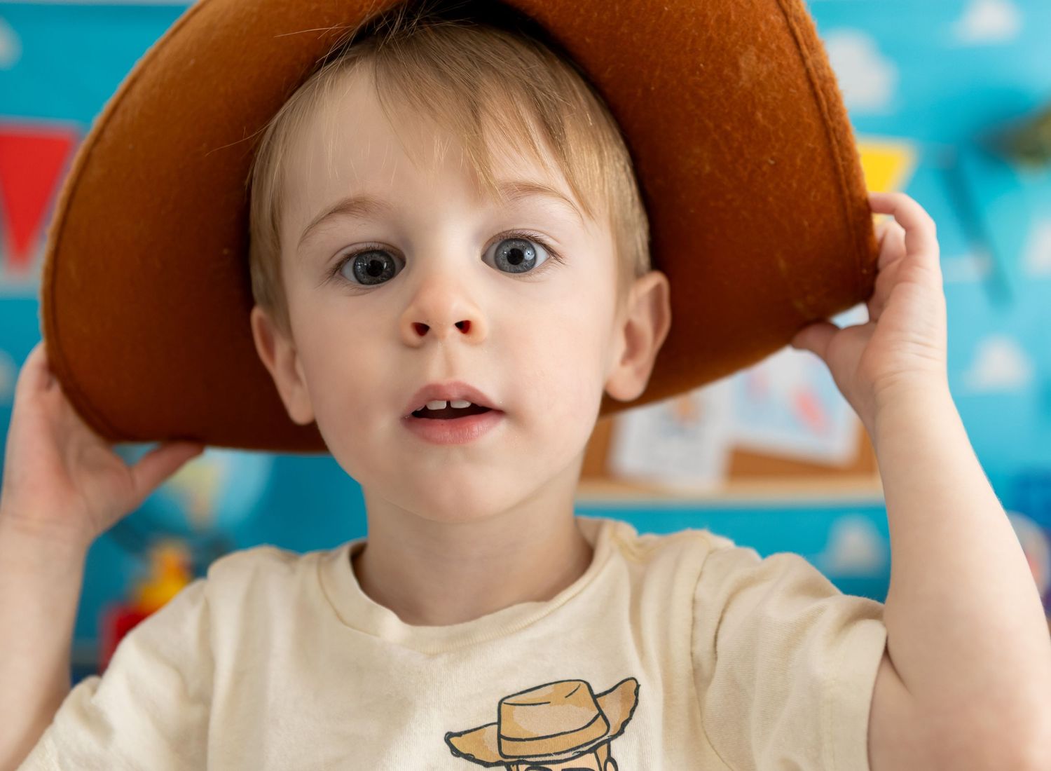 2 year milestone, woody and buzz, studio photographer, birthday photoshoot