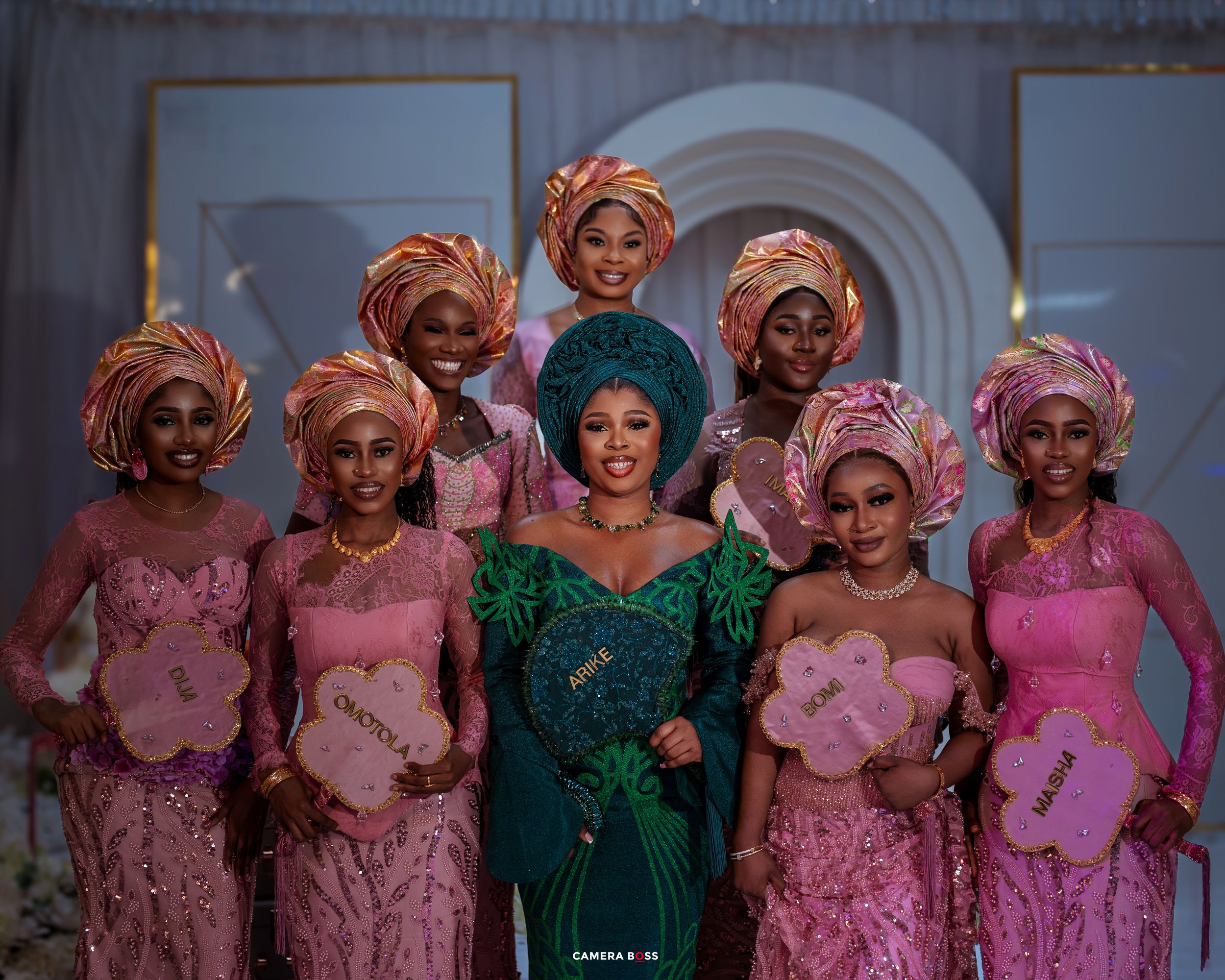 yoruba engagement dress for bride Yoruba Bride Under Teal Veil, Ade, Kneeling Before Her Parents in Blue at Traditional Nigerian Ceremony