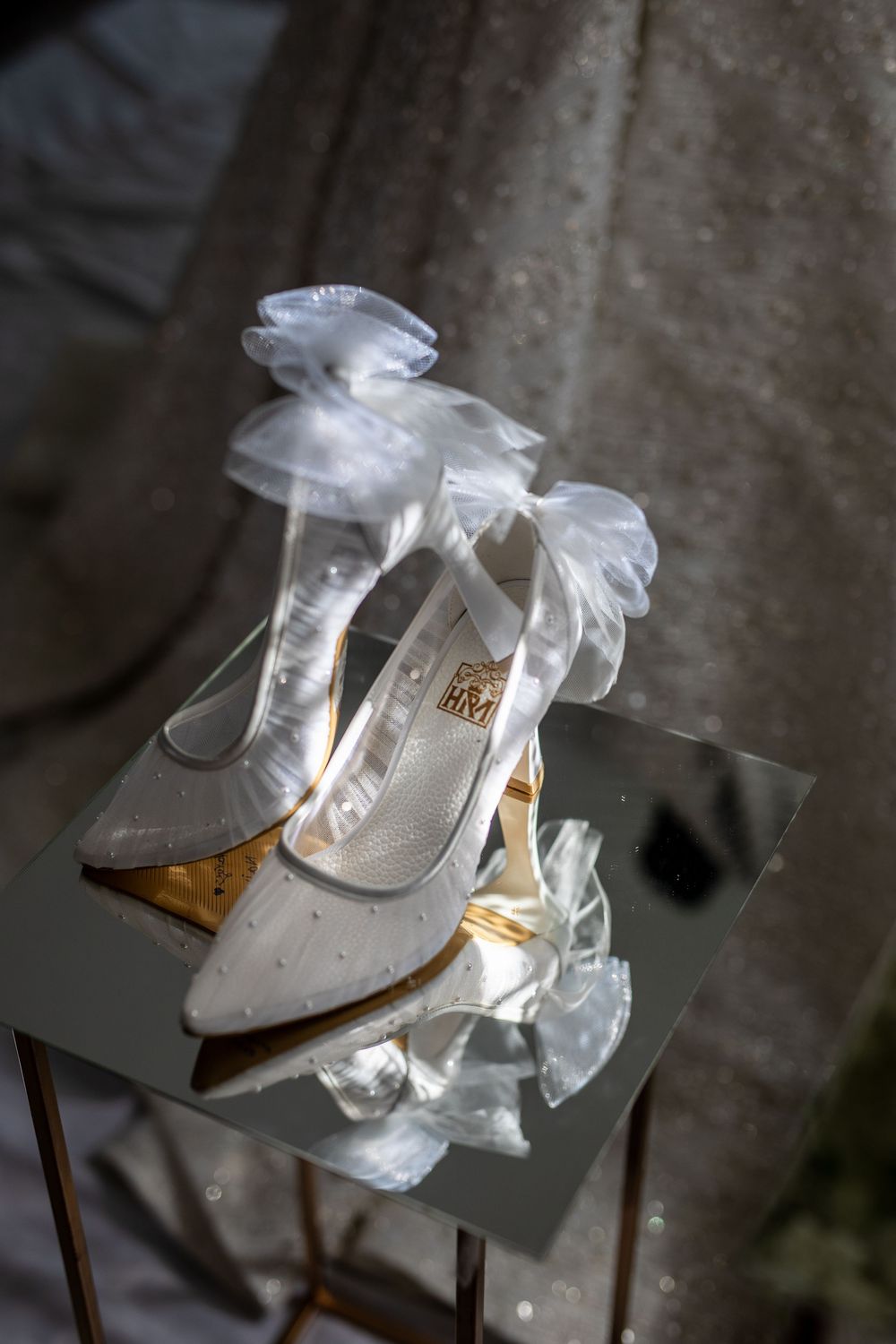 Brides bridal accessories on her wedding day in Sydney, wedding ring and wedding shoes