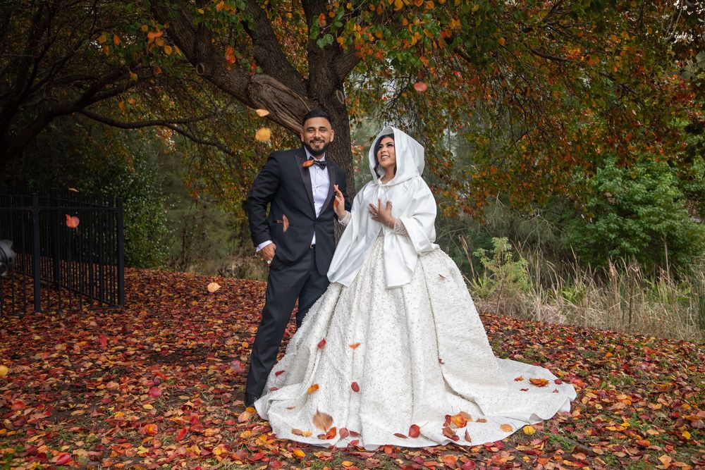 Muslim wedding, at location in Holyrod Park autumn colours in sydney